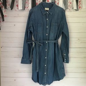 Universal Thread Jean Button Down Dress Chambray